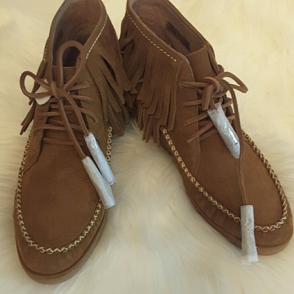 ugg fringe ankle boots